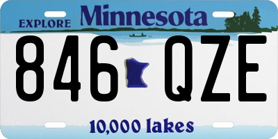 MN license plate 846QZE