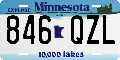 MN license plate 846QZL