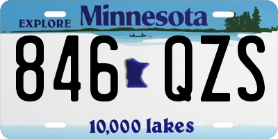 MN license plate 846QZS