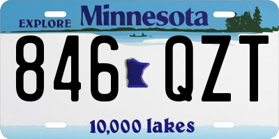 MN license plate 846QZT