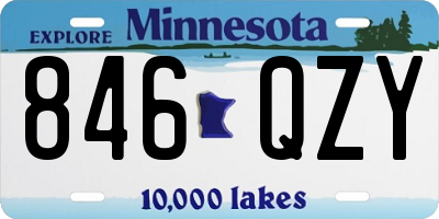 MN license plate 846QZY