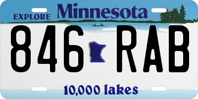 MN license plate 846RAB