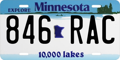 MN license plate 846RAC