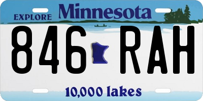 MN license plate 846RAH