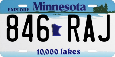 MN license plate 846RAJ