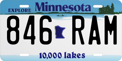 MN license plate 846RAM