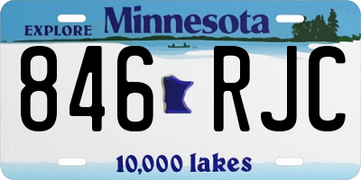 MN license plate 846RJC