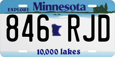MN license plate 846RJD