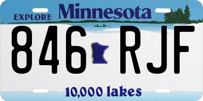MN license plate 846RJF