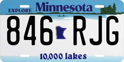 MN license plate 846RJG
