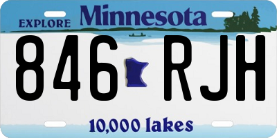 MN license plate 846RJH