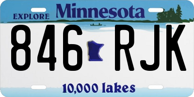 MN license plate 846RJK