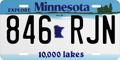 MN license plate 846RJN