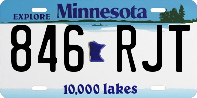MN license plate 846RJT