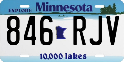 MN license plate 846RJV