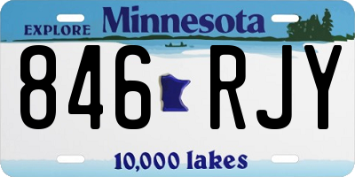 MN license plate 846RJY