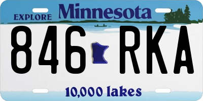 MN license plate 846RKA