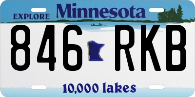 MN license plate 846RKB