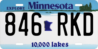 MN license plate 846RKD