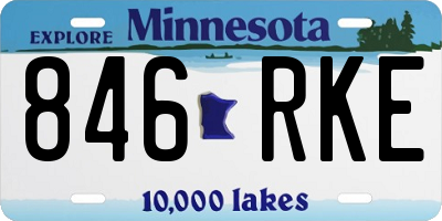MN license plate 846RKE