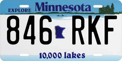 MN license plate 846RKF