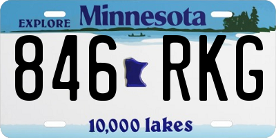 MN license plate 846RKG