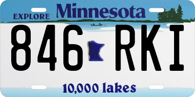MN license plate 846RKI