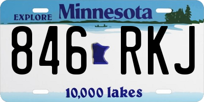 MN license plate 846RKJ