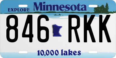 MN license plate 846RKK
