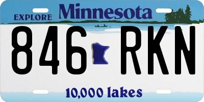 MN license plate 846RKN