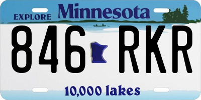 MN license plate 846RKR
