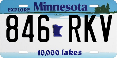 MN license plate 846RKV
