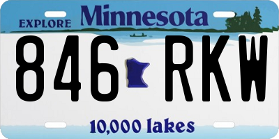 MN license plate 846RKW