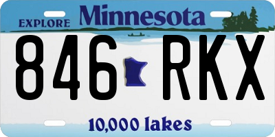 MN license plate 846RKX