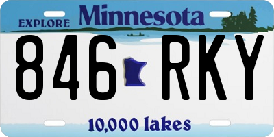 MN license plate 846RKY