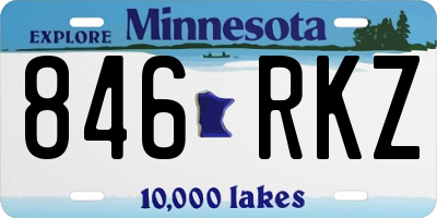 MN license plate 846RKZ