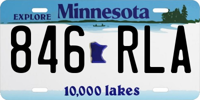 MN license plate 846RLA
