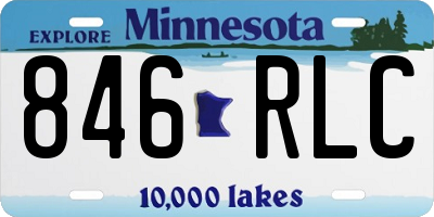 MN license plate 846RLC