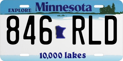 MN license plate 846RLD