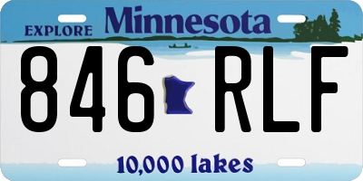 MN license plate 846RLF