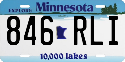 MN license plate 846RLI