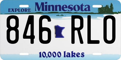 MN license plate 846RLO