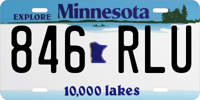 MN license plate 846RLU
