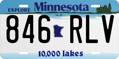 MN license plate 846RLV