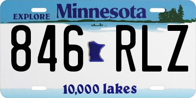 MN license plate 846RLZ