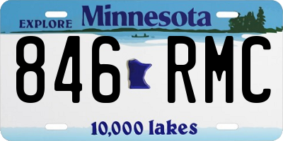 MN license plate 846RMC