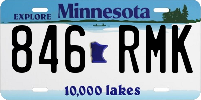 MN license plate 846RMK