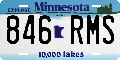 MN license plate 846RMS