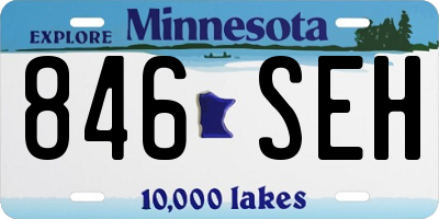 MN license plate 846SEH