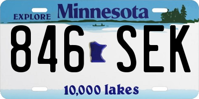 MN license plate 846SEK